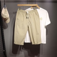 Casual Men Three Quarter Pants Basic 3 Quarter Pants Breathable Plain Shorts