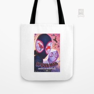 Spider across the miles morales gwen canvas Tote Bag
