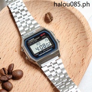 · Casio Casio Watch Small Silver Watch Retro Square Watch Multifunctional Student Electronic Watch Male A159WA-N1