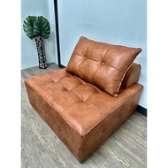 VC TATAMI TOFU SOFA 1 SEATER VELVET LAZY SOFA