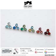 FiBiCandy ITL0338 Trinity Austrian Crystal ASTM F136 Implant Grade Titanium Earring Gradient