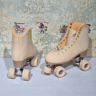 0231 รองเท้า Roller skate ส้นสูง หนังกลับ suede คุณภาพดี