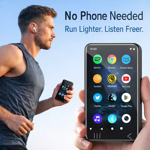 Android 13 MP3 Player with Bluetooth, Wifi, 144GB(16+128GB), Spotify, Tidal, 4.0-inch Touchscreen, F