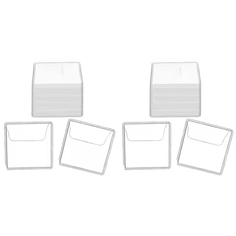 ABRT-300Pcs Single Pocket Coin Flip Coin Sleeves Holders Clear PVC Coin Protectors Plastic Coin Hold