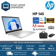 [ Baru] Laptop Editing Hp 14S Intel Core I7 1355U Ram 16Gb 1Tb Ssd Fhd