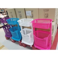 MULTIPURPOSE BASKET/2 TIER LAUNDRY BASKET