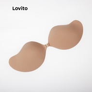 (Essential Item) Lovito Casual Plain Push Up Breathable Mango Shape Self Adhesive Reusable Invisible