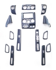 ชุดแต่งภายใน ISUZU MU-7 MU7 2007-2013คอนโซล ลายเคฟล่า หน้ากาก คาร์บอน หน้าจอ LCD เกียร์ออโต้(16ชิ้นร