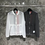 Y7F9 thombrowne Sunscreen Clothing Skin Clothing Thin Style Stand Collar Lightweight Men Women Outdo