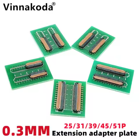 FPC FFC Flexible Flat Cable Extension Connection Board 0.3 MM PCB Pitch 25 31 39 45 51 PIN Connector