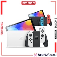 Nintendo Switch OLED - White Neon Edition Gaming Console Refurbished 🍭 Nintendo Switch Console - ArchWizard