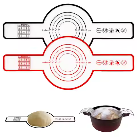 Reusable Silicone Bread Sling with Long Handles Heat Resistant Non-Stick Sourdough Baking Mat for Du