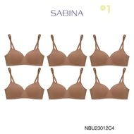 Sabina Bra (Set Of 6 Pieces) Pretty Perfect Level 1 Model Non-Wired Code NBU23012C4-Tan Flesh Color