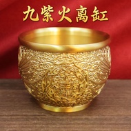 Brass Nine Purple Away Cylinder Four Beasts Suzaku Cornucopia Cylinder Lucky Fortune Living Room Ent