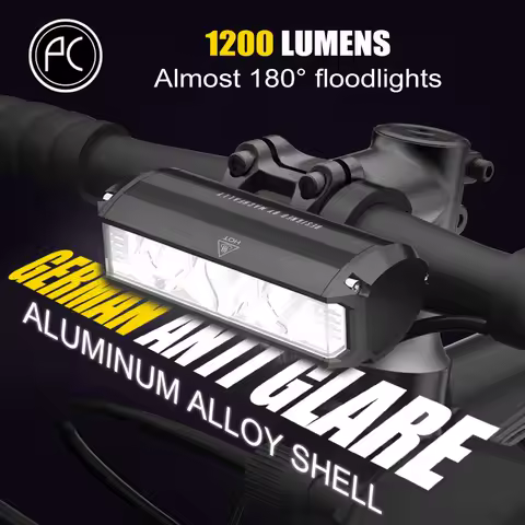 PCycling Bicycle Light Front 2600Lumen Bike Light 8000mAh Waterproof Flashlight USB Charging MTB Roa