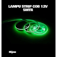 MERAH HIJAU FLEXIBLE STRIP light COB 12V DC 12 VOLT 320 LED 5 METER / ROLL 8mm flex light 5mtr WARM 