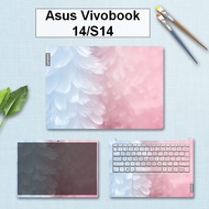 Sticker Laptop Asus 3 Sides Laptop Skins Asus Vivobook 14 S14 M409D A409J A416J A412D A409M M409B A412FL A416M X409 X409DA X409MA X412 X415J Y406U M415D X409J X420U 14'' Inch Cute Cartoon Laptop Case Stickers Film Removable Anti-scratch Waterproof
