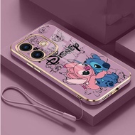 OPPO A5 5G A5i A5x A5 Pro 5G A5i Pro Stitch Glossy Plating Protective Case Couple Series Design cove