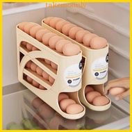 TAK 4 Layer Eggs Holder Multi Functional Storage Box Automatic Rolling Eggs Dispenser