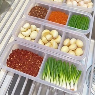 Onion Ginger Garlic Compartment Fresh-keeping Box Chili Powder Cumin Seasoning Storage Box Minced Ga