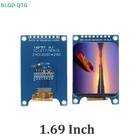 HOT NEW 1.69 TFT LCD IPS Color Display Screen Module 1.69" ST7789 Controller Driver Board SPI Interf