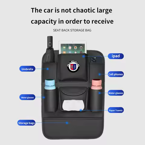 For ALPINA B3 B4 B5 B7 B8 D3 D4 D5 XD3 XD4 XB7 G20 G60 G82 E87 E92 Car Seat Back Storage Rear Anti-W