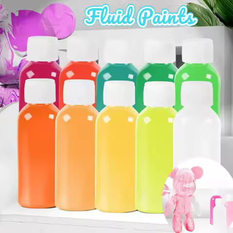 30ml Acrylic Fluid Painting Paint Creative Painting Fluid Bear DIY Coloring Art Graffiti Materials