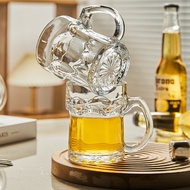【SG Seller】Beer Glass Dispenser with Large Capacity 500ml Glass and Handle for Draft Beer Glass