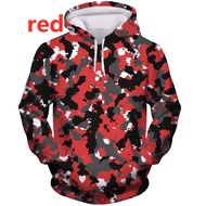 Mens Military Camouflage Printed Hoodies Outdoor Camo Hunting Camping Classic Hoodie Cosplay Casual