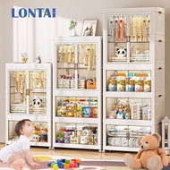 LONTAI Double Open Doors Wardrobe Storage Multipurpose Moveable Folding Stackable Storage Cabinet With Pulley