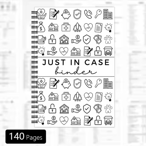 Just In Case Emergency Preparedness Workbook Legacy Planning Journal With Tear-Off Pages For Medical