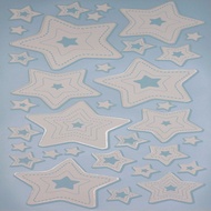 Italy Imported HOME DECOR Luminous Sticker 15cmX31cm Blue Star (C41101)