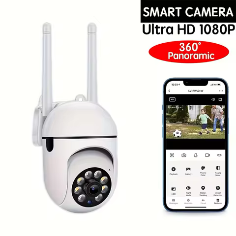 Ease Life App 1080P 2.4G WiFi Bulb Surveillance Camera Color Night Vision Motion Tracking Indoor Out