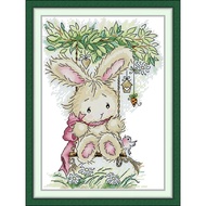 Joy Sunday Stamped Cross Stitch Ktis DMC Threads Chinese Cross Stitch Set DIY Needlework Embroidery Kit-Otto Bunny