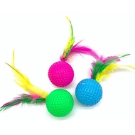 Cat Toy Ball Feather Ball 1pcs Balls for Cat Kitten Dog Pets