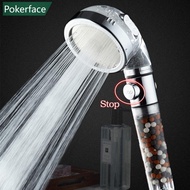 POKERFACE Bathroom SPA Shower Head Replacement Filter Balls High Pressure Anion Filter Bath Head Water Saving Shower Head I3K1