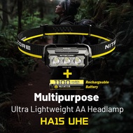 Nitecore HA15 UHE 400L Ultra Lightweight LED + NL1411R Rechargeable Battery