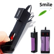 SMILE 18650 Battery Charger Rechargeable USB Adapter 1 / 2 Slots