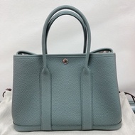 (已出❌)全新✨Hermes garden party gp30 全皮灰色花園包