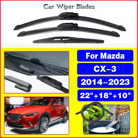 For Mazda CX-3 CX3 2014 - 2023 Car Wiper Front Rear Wiper Blades Windshield Windscreen Window Brushe
