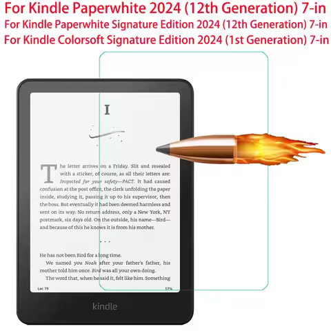 Screen Protector For Kindle Paperwhite 2024 (12th Generation) 7-in For Kindle Colorsoft Signature Ed