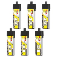 GAONENG 6pcs GNB 1S 3.8V HV 380mAh 90C 180C Plastic Head A30 Connector LiPo Battery for Emax Tinyhaw