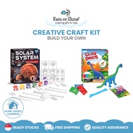 DIY Kids Set - Build your own Creative Craft Kit - Solar System Planets Paint Activity Kit | Clay Di