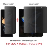 Anti-Spy Privacy Matte Hydrogel Screen Protector For VIVO X FOLD 3 FOLD3 X FOLD 3 PRO Fold 3pro XFOLD3 PRO