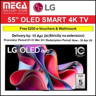 LG OLED55G3PSA 55" OLED EVO 4K SMART TV + FREE $200 GROCERY E-VOUCHER &amp; WALLMOUNT BY LG (DELIVERY BY 15/04/2024)