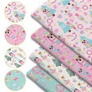1pc Nutcracker Christmas Print Fabric - 59 X 19.68 Inches (150 X 50 Cm) Pre-Cut Polyester Fabric - S