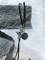 月球款銀曜石半星生日石頸鏈