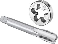 Burkit 5/8"-20 UN Tap and Die Set, 5/8 x 20 UN Machine Thread Tap and Round Die Right Hand