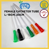 Nelaton Female Catheters tube bladder Catherization Tube Kencing Wanita Perempuan 6/8/10/12/14/16/18