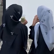 Husna ribbon hijab / plain ribbon hijab / ribbon rectangular headscarf / husna ribbon hijab in pouch